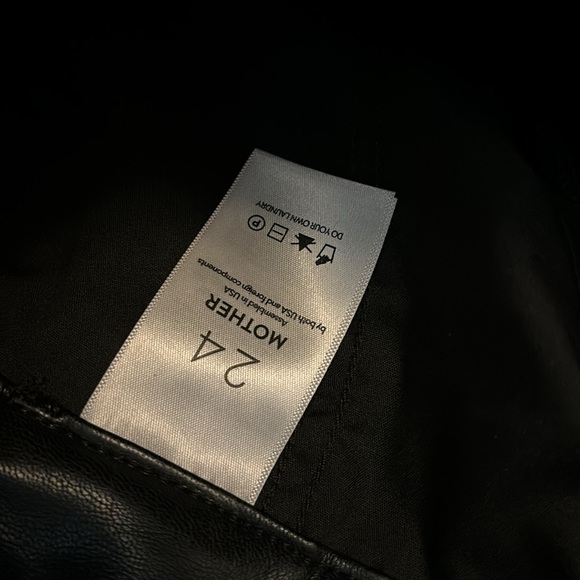 MOTHER The Super Cha Cha Prep Hell Faux Leather Flare Pants 24 - Picture 10 of 15